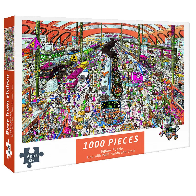 1000 piece paper jigsaw puzzle for adults, high difficulty decompression hobby