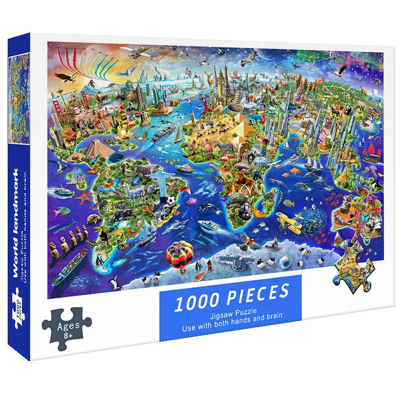 1000 piece paper jigsaw puzzle for adults, high difficulty decompression hobby