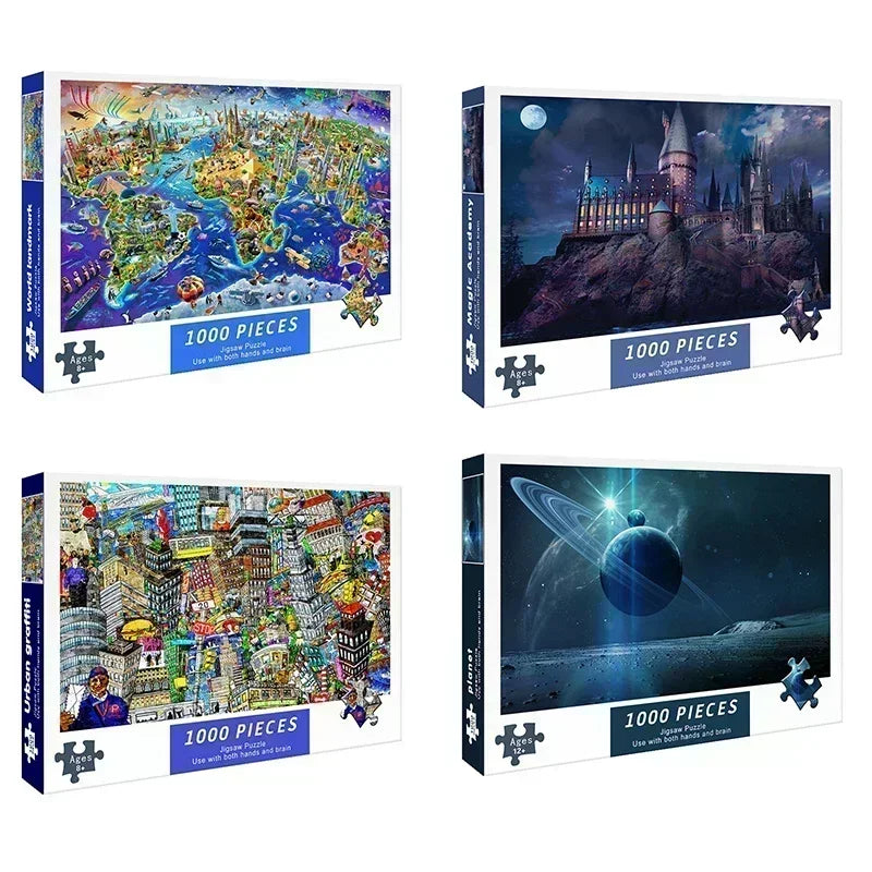 1000 piece paper jigsaw puzzle for adults, high difficulty decompression hobby
