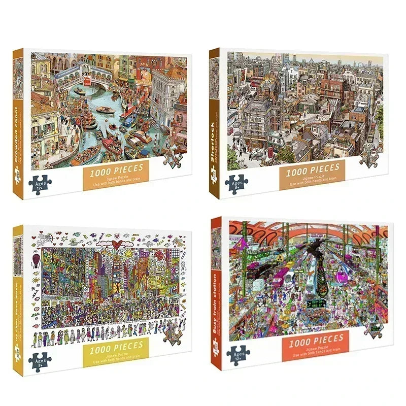 1000 piece paper jigsaw puzzle for adults, high difficulty decompression hobby