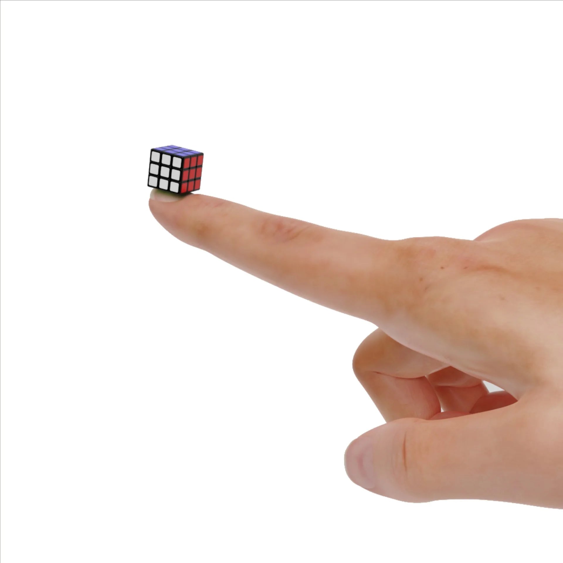 Tiny 1cm mini 3x3 magic cube speed puzzle brain teaser toy in blue pink and black