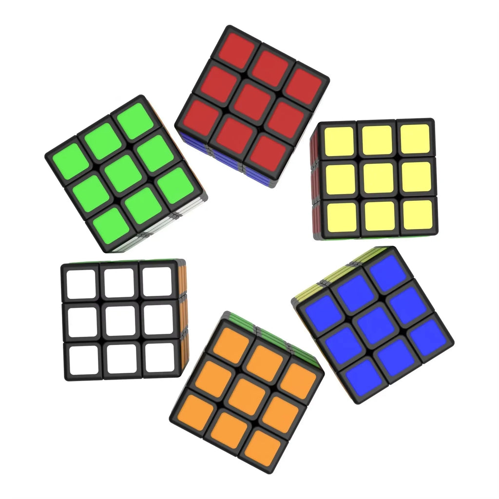 Tiny 1cm mini 3x3 magic cube speed puzzle brain teaser toy in blue pink and black