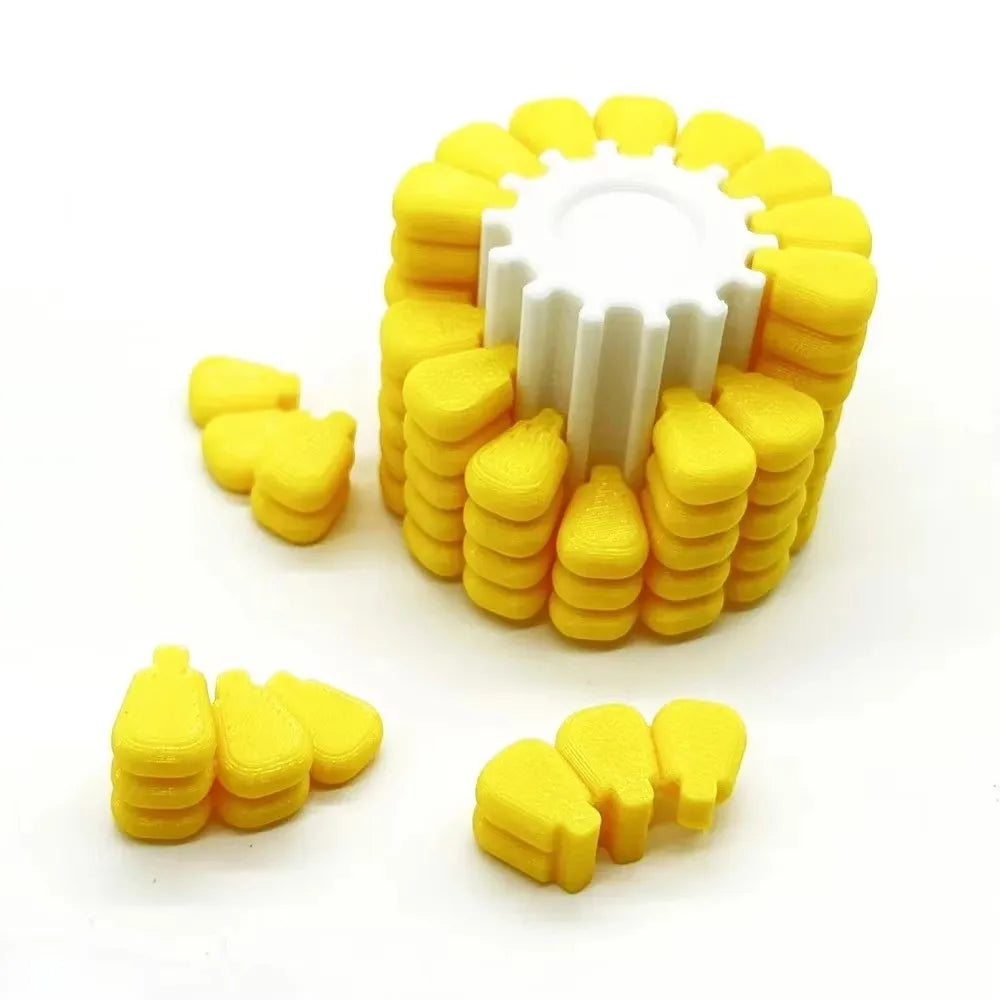 3D printed corn-shaped Tetris puzzle cube brain teaser toy