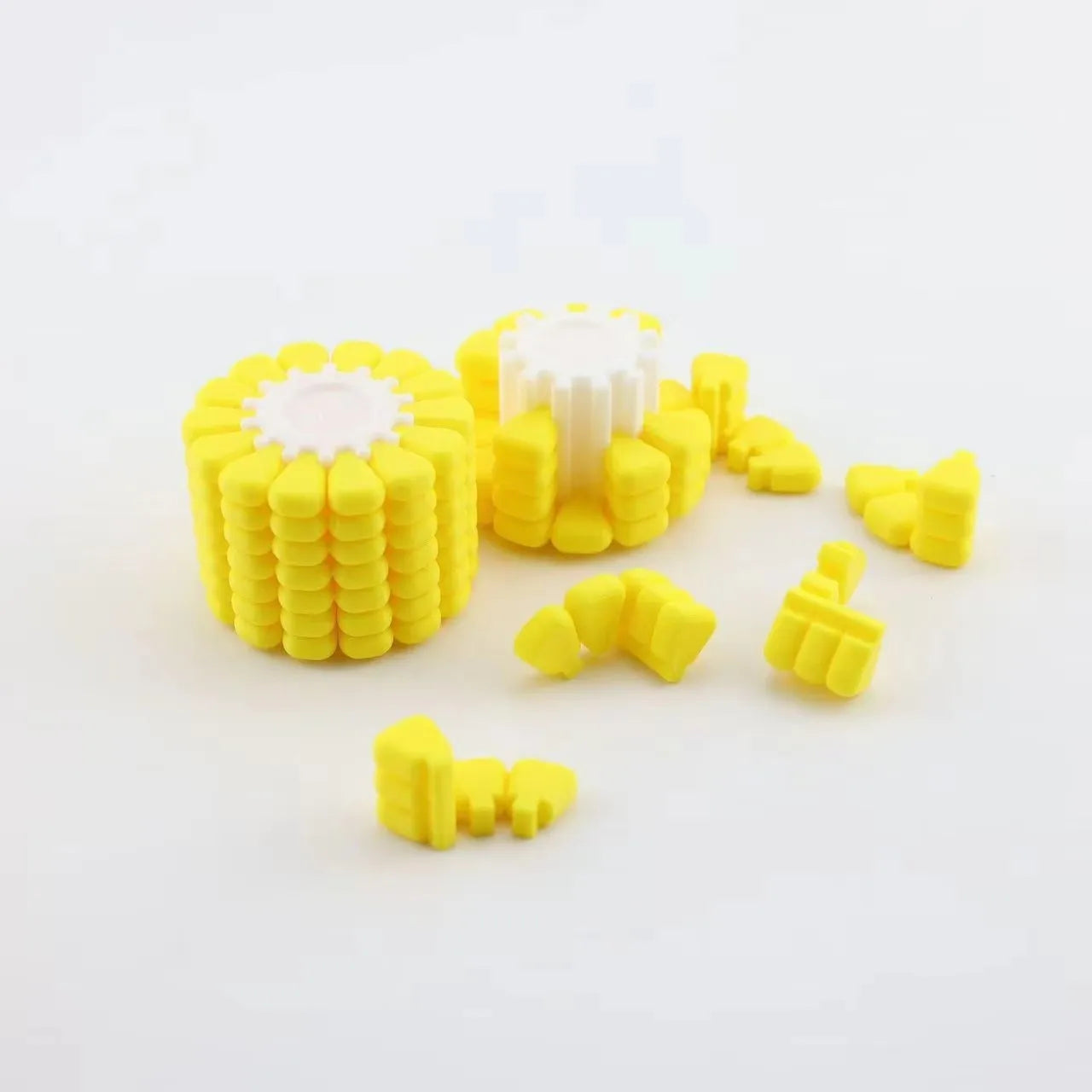 3D printed corn-shaped Tetris puzzle cube brain teaser toy