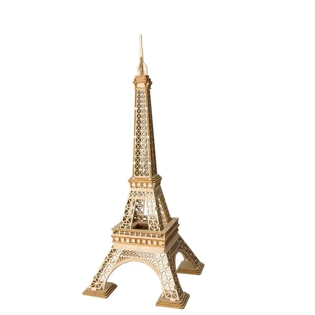 3D wooden landmark puzzle of Tower Bridge and Big Ben, DIY model building kit