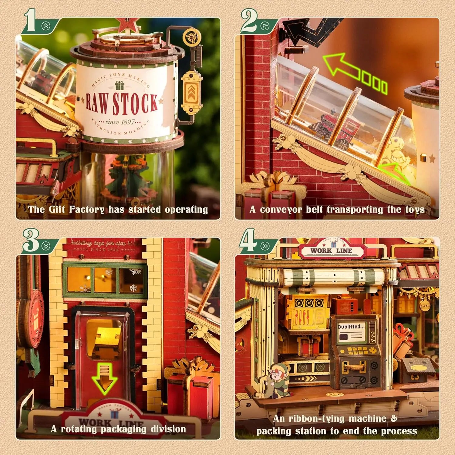 3D wooden music box model kit, Dream Factory DIY mechanical puzzle build for adults