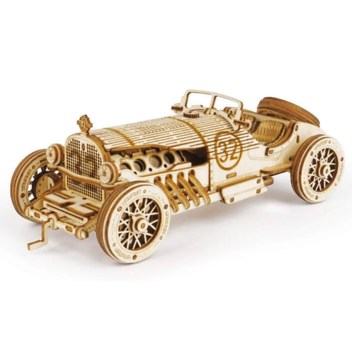 3D wooden classic car puzzles at 1:15 scale, vintage vehicle DIY model building kits
