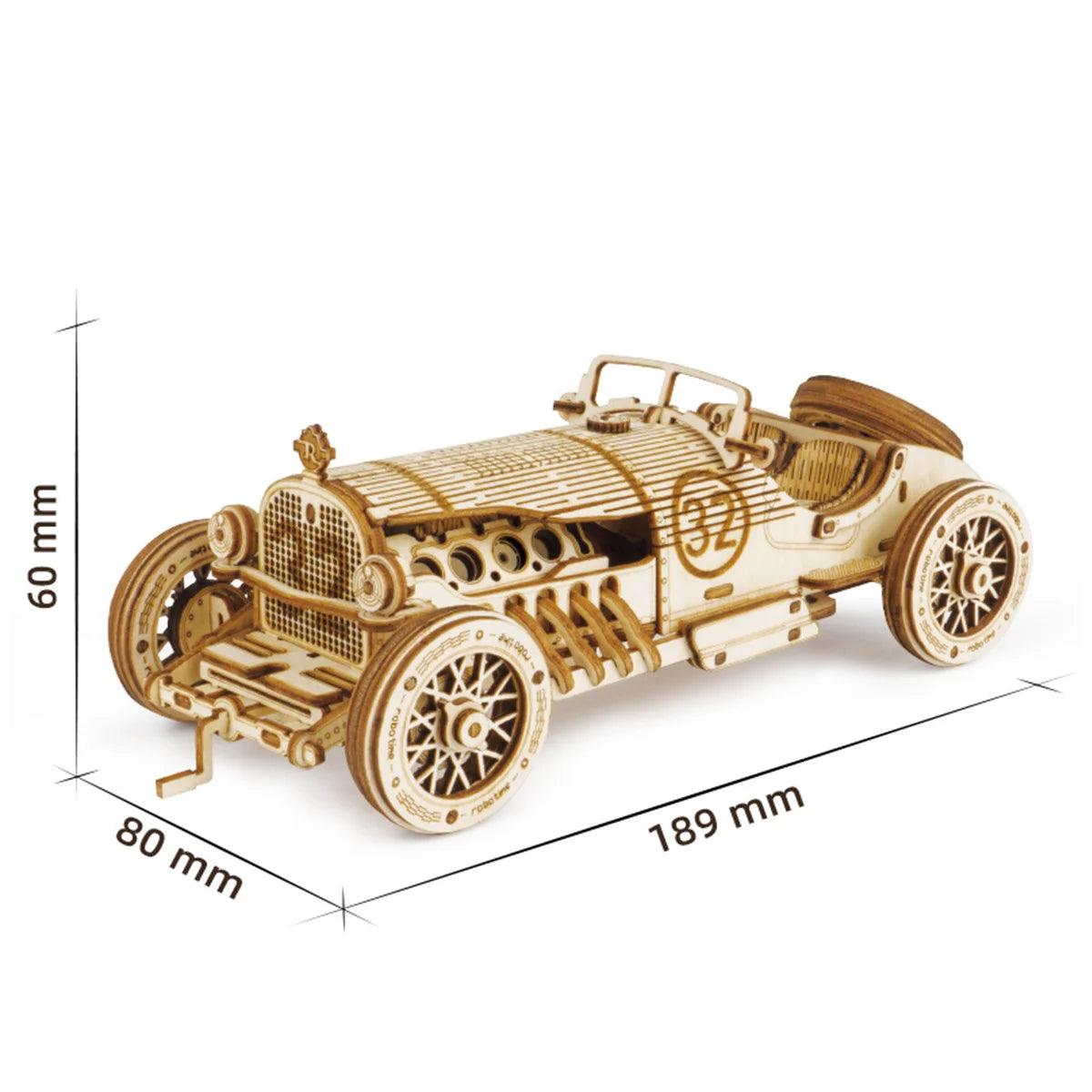3D wooden classic car puzzles at 1:15 scale, vintage vehicle DIY model building kits