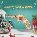 3D wooden toy gun puzzle, DIY mechanical model building kit for teens and adults