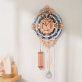 3D wooden quartz wall clock puzzle, mechanical DIY model kit for room decoration