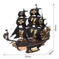 3D wooden sailing barque puzzle, DIY plywood model kit for home desk decor