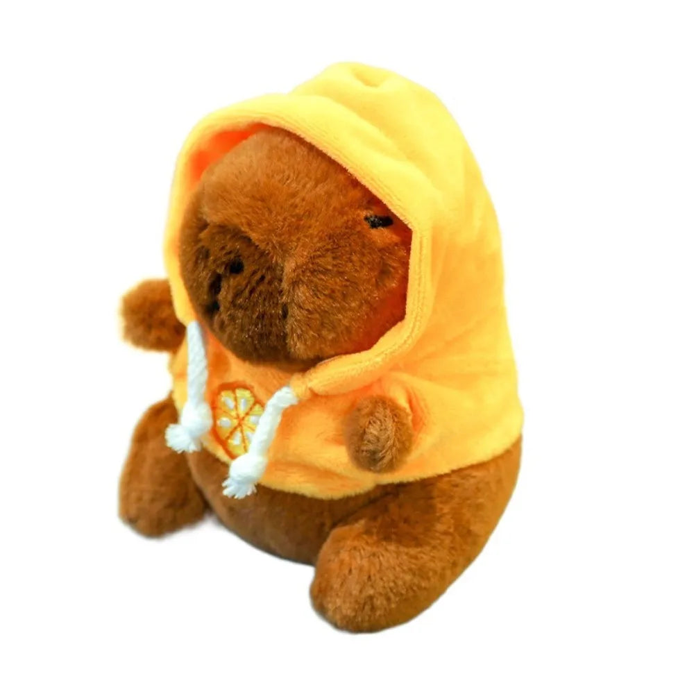 Capybara Plush Toy – Cute Winged Hoodie Stuffed Animal Keychain