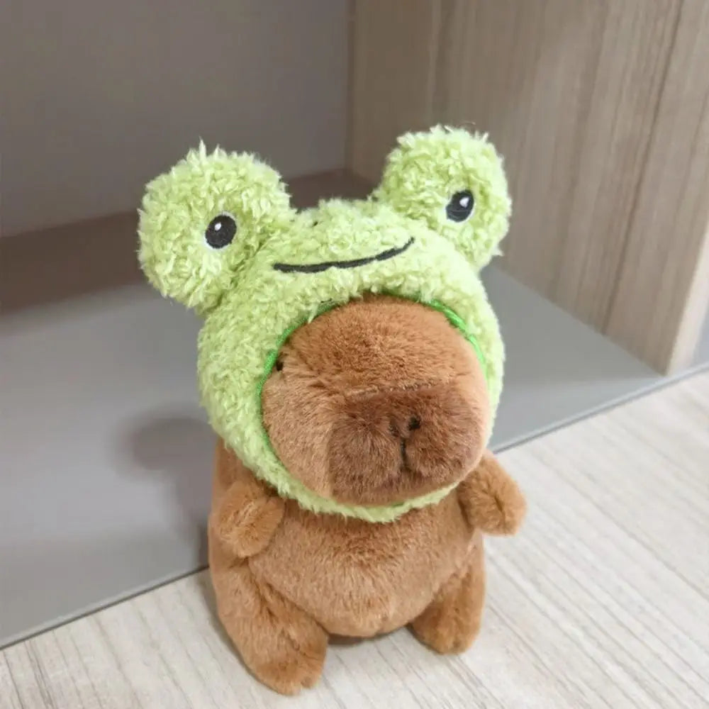 Capybara Plush Toy – Cute Winged Hoodie Stuffed Animal Keychain