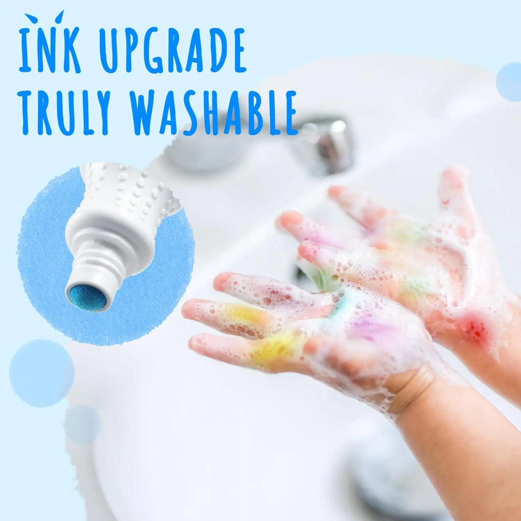 Ohuhu Washable Large Dot Makers Bingo Pen Mini Graffiti Flowing Pen Washable Paint Signature Pen Watercolor Pen Painting Tools