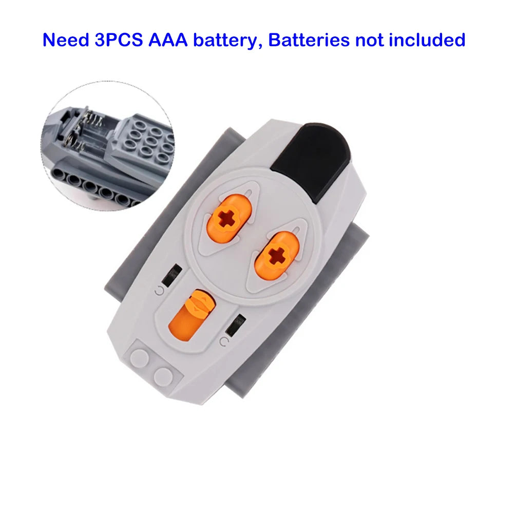 5PCS MOC Power Functions Motor Set M Motor AA Battery Box IR Remote Control IR Receiver Building Blocks Compatible with legoeds