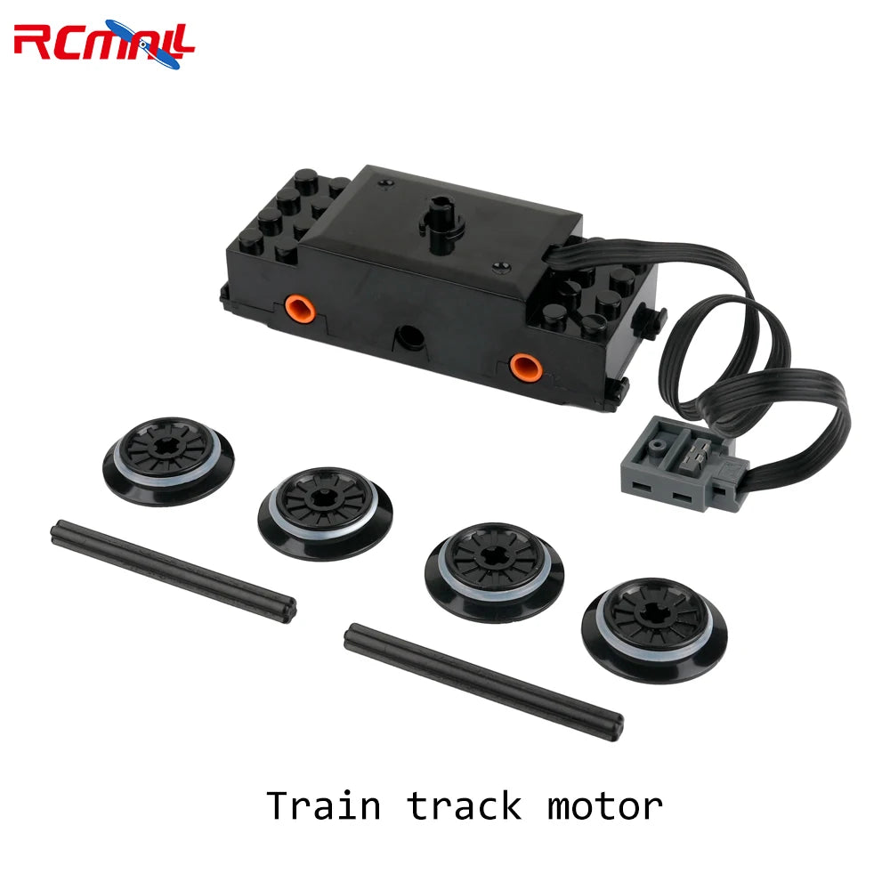 Train Track Motor Set Power Functions Parts Battery Case Infrared Remote Controller Receiver MOC Building Blocks for Legoeds