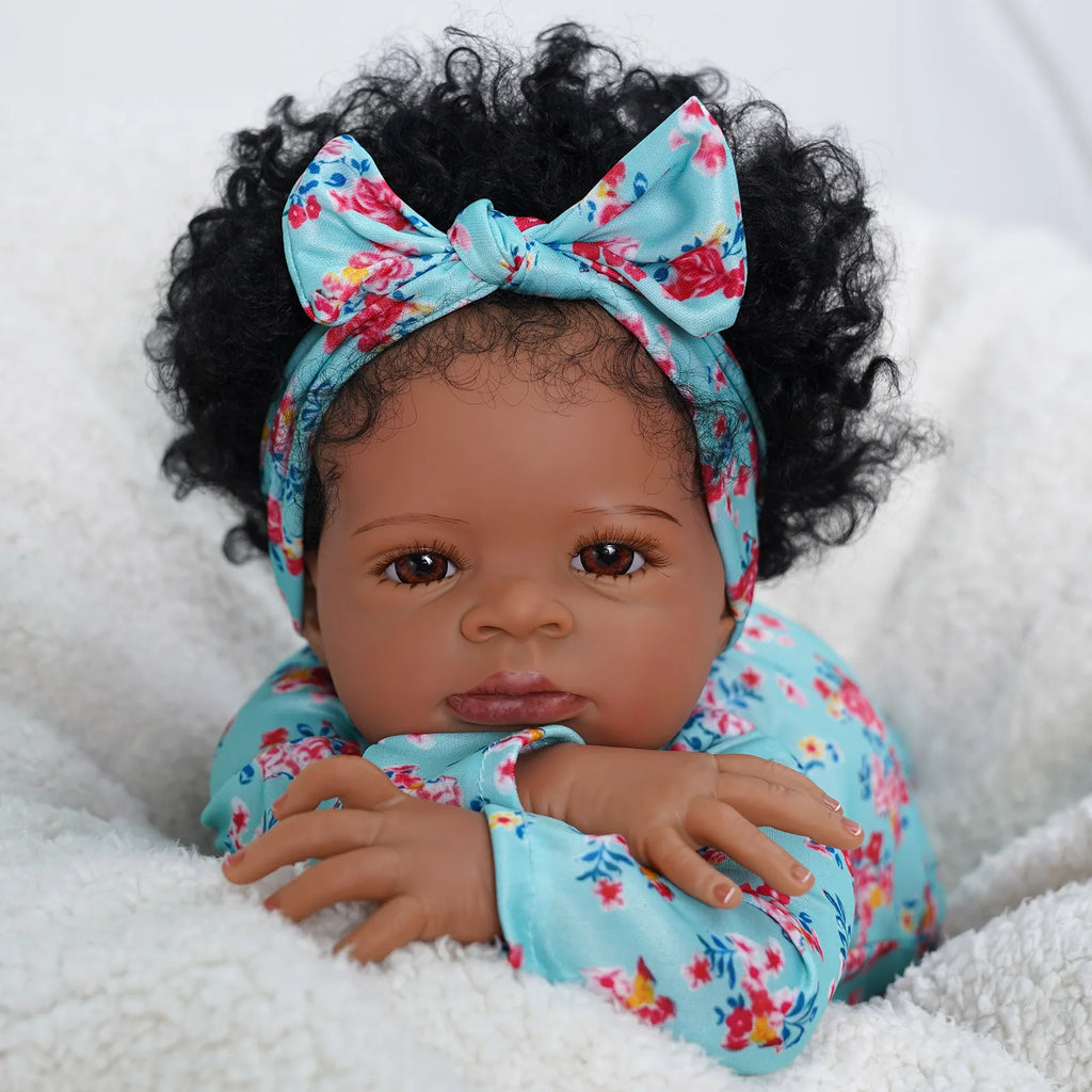 Risbecko 20 Inch Reborn Baby Doll Cute Doll Soft Touch 3D Paint and Visible Veins - Collectible Art Doll Gift Birthday Gift