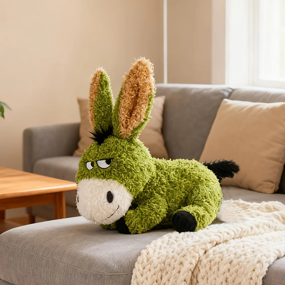 New Quirky Plush Dog Toy That Squeaks, Designed Like a Donkey for Chewing, Made with Double-Layer Tear-Resistant Fabric, Perfect
