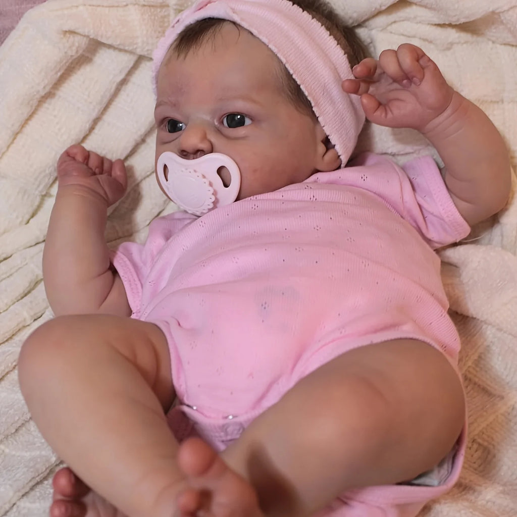 18 "-48 cm, beautifully reborn doll, vinyl, with painted hair, washable whole body, collectible family gift toy
