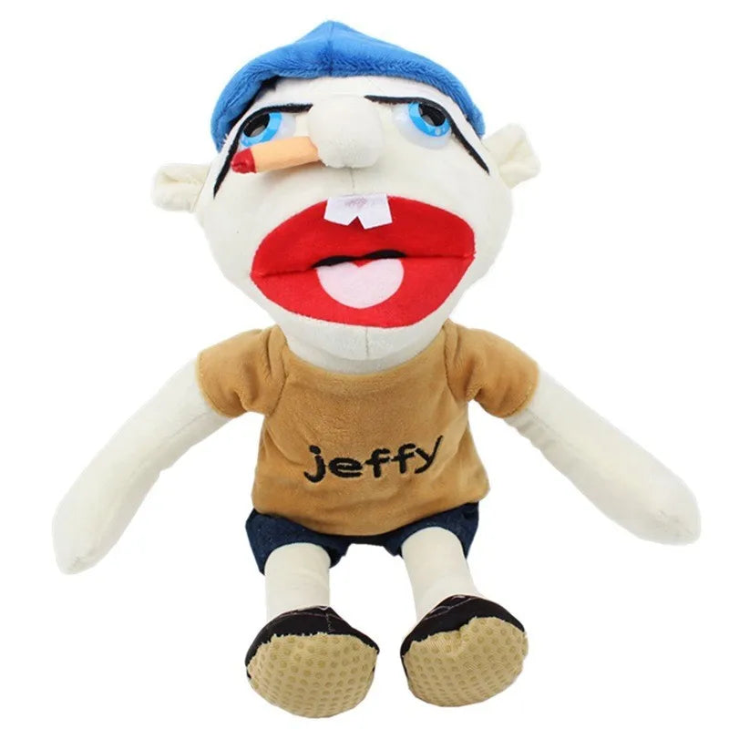 60cm Jeffy Hand Puppet Plush Toys Talk Show Party Props Cook Rock Singer Cosplay Stuffed Doll Halloween Xmas Gifts