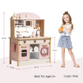 Robotime Robud Wooden Kitchen for Kids Play Kitchen with Plenty of Play Features Toddler Kitchen Set Gift for Girls Boys 3+
