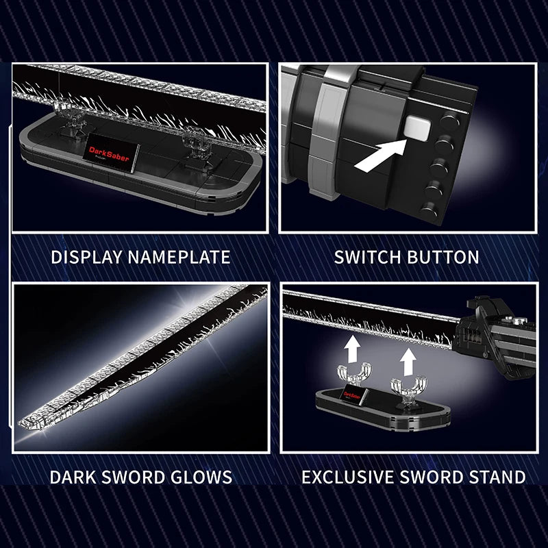 Mould King 10138 Star Plan Toys The Dark Saber Building Block with Led Parts Assembly Cosplay Brick Toys Kids Christmas Gift