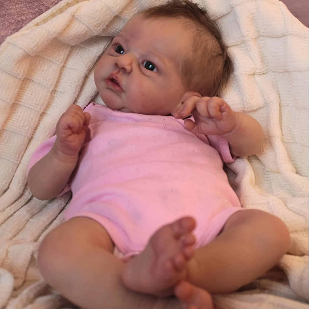 18 "-48 cm, beautifully reborn doll, vinyl, with painted hair, washable whole body, collectible family gift toy