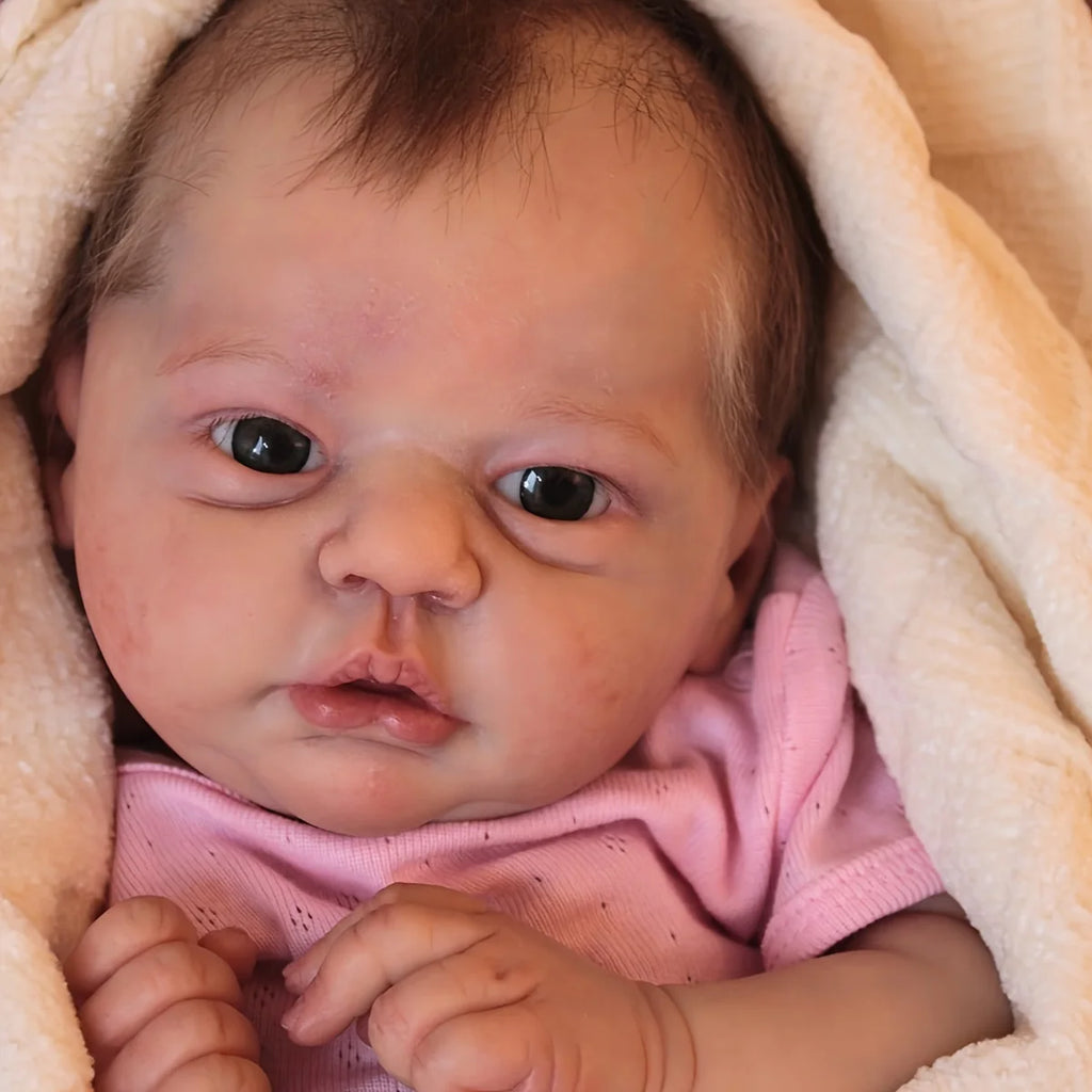18 "-48 cm, beautifully reborn doll, vinyl, with painted hair, washable whole body, collectible family gift toy