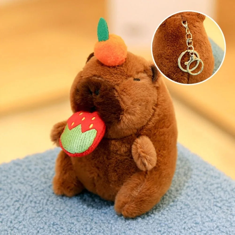 Capybara Plush Toy – Cute Winged Hoodie Stuffed Animal Keychain