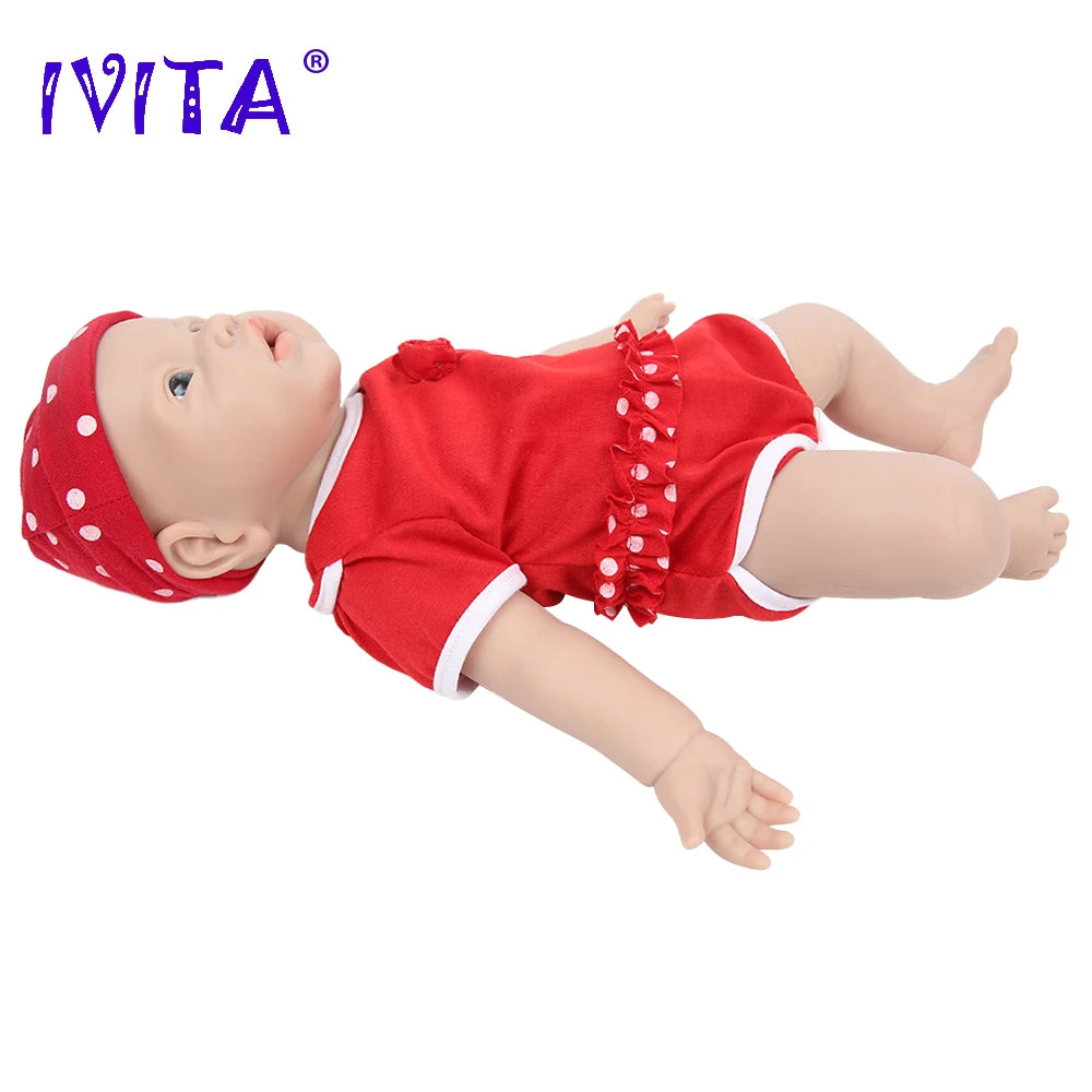 IVITA WG1526 43cm 2.69kg 100% Full Body Silicone Reborn Baby Girl Doll  Realistic Soft Dolls DIY Blank Babe Children Toys