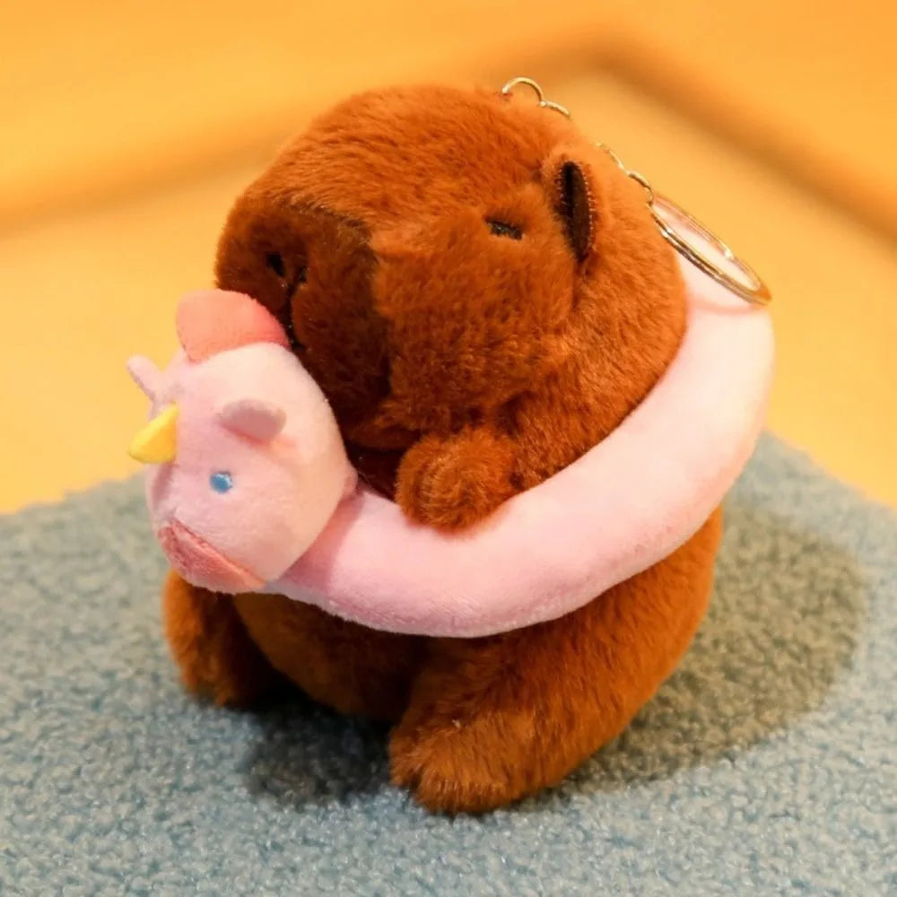 Capybara Plush Toy – Cute Winged Hoodie Stuffed Animal Keychain