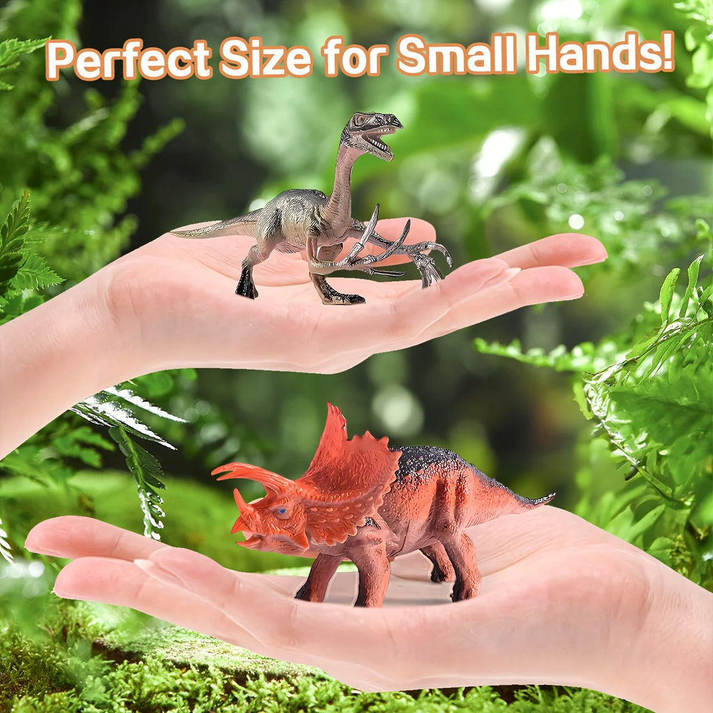 47 Pieces Dinosaur Toys - Realistic Jurassic Dinosaur Models with Egg Tree Fence - Educational Play Set, Create a Dinosaur World with Parents and Friends, Ideal Birthday Gift for Kids!