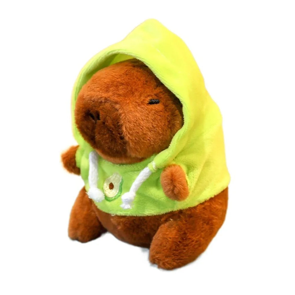 Capybara Plush Toy – Cute Winged Hoodie Stuffed Animal Keychain