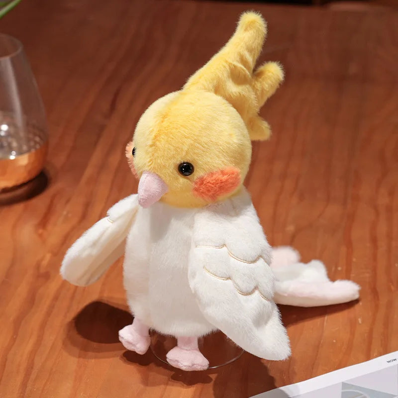 Cute Bird Parrot Hand Puppet Soft Stuffed Fluffy Doll Cosplay Plush Funny Educational Baby Toy Game Kawaii Cockatiel Budgerigar