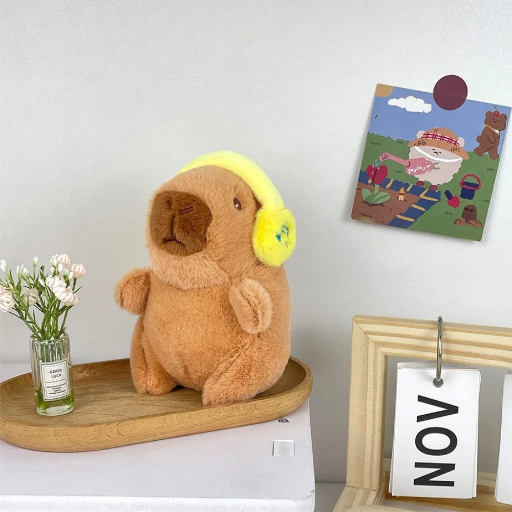Capybara Plush Toy – Cute Winged Hoodie Stuffed Animal Keychain
