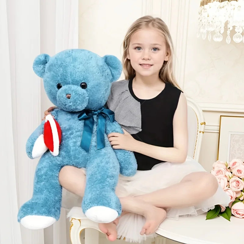 28 in Heart Teddy Bear Plush Toy, Romantic Love Heart Stuffed Bear, Perfect Birthday & Holiday Gift for Boys and Girls