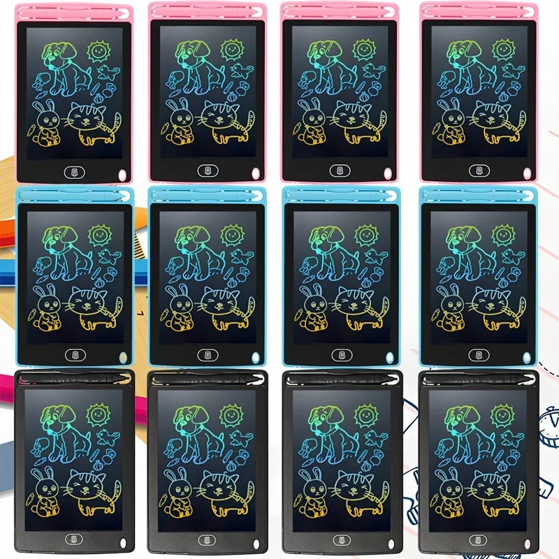12 Pack LCD Writing Tablet for Kids, 6.5 Inch Colorful Doodle Board Drawing Tablet,toys for children，educational toys