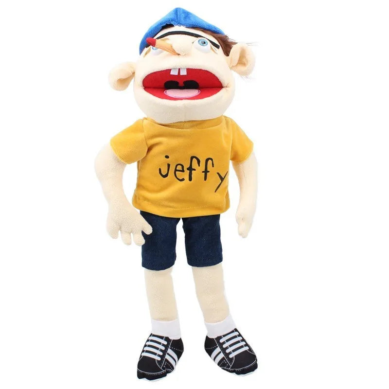 60cm Jeffy Hand Puppet Plush Toys Talk Show Party Props Cook Rock Singer Cosplay Stuffed Doll Halloween Xmas Gifts