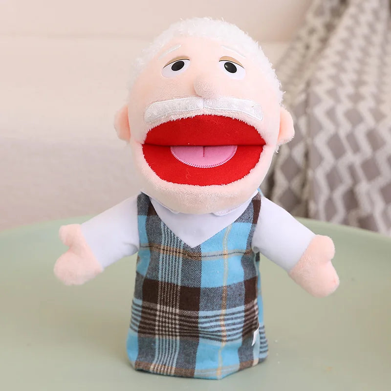 New 28cm-33cm Kids Plush Finger & Hand Puppet Popular Activity Boy Girl Role Play Bedtime Story Props Family Playing Toys Doll