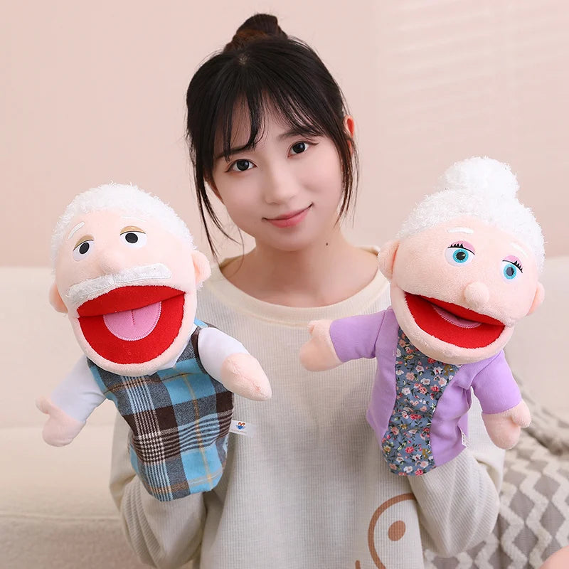NIce 28cm-33cm Kids Plush Finger & Hand Puppet Popular Activity Boy Girl Role Play Bedtime Story Props Family Playing Toys Doll