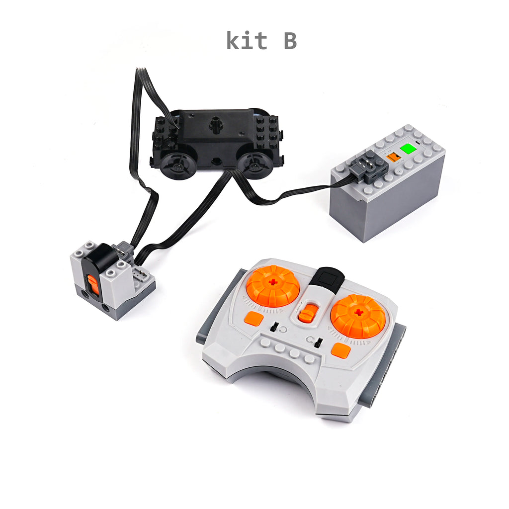 Train Track Motor Set Power Functions Parts Battery Case Infrared Remote Controller Receiver MOC Building Blocks for Legoeds