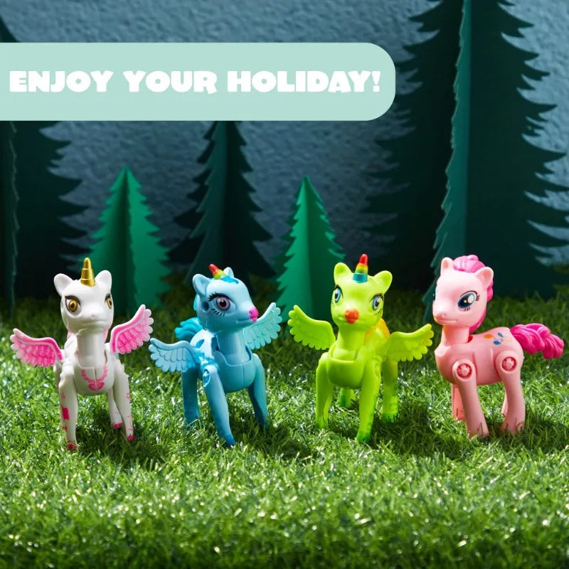 JOYFY 8 Pcs Easter Basket Stuffers with Unicorn Deformation Toys 3.5" Easter Exchange Toy for Toddlers Party Favor