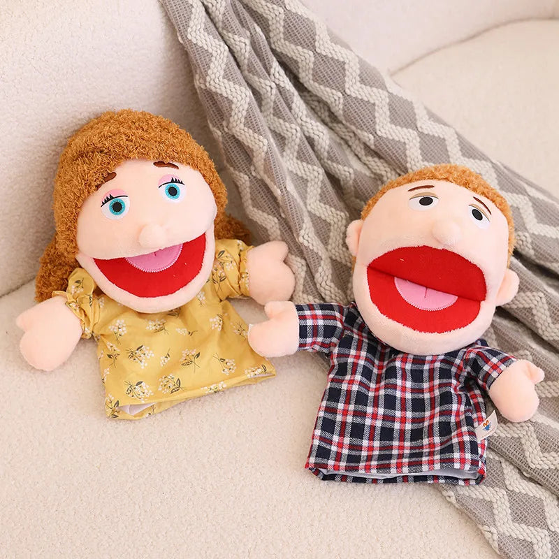 NIce 28cm-33cm Kids Plush Finger & Hand Puppet Popular Activity Boy Girl Role Play Bedtime Story Props Family Playing Toys Doll