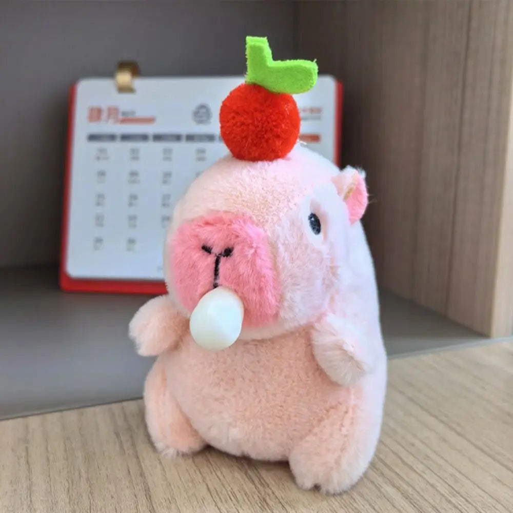 Capybara Plush Toy – Cute Winged Hoodie Stuffed Animal Keychain