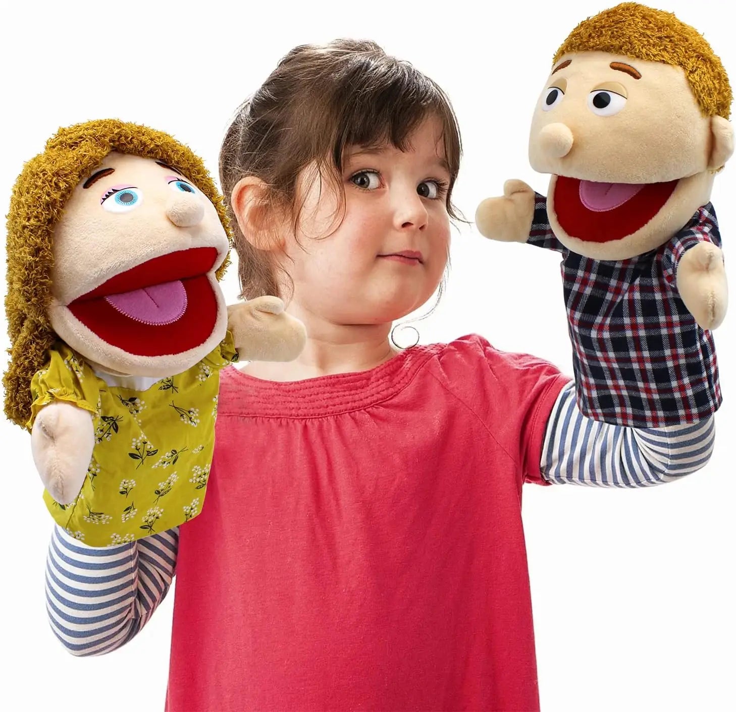 Family Hand Puppets for Kids Role-Playing Puppet Movable Open Mouths,Perfect for Storytelling,Teaching,Birthday Gifts,1 PCS