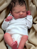 Risbecko Lifelike 43cm Finished Reborn Doll, Like Real Baby Handmade Art Doll, 3D Painted Skin With Visible Veins Vinyl Limbs