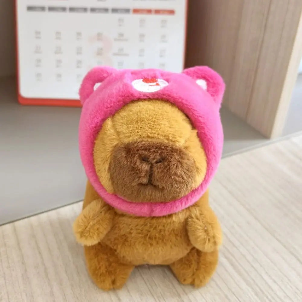 Capybara Plush Toy – Cute Winged Hoodie Stuffed Animal Keychain