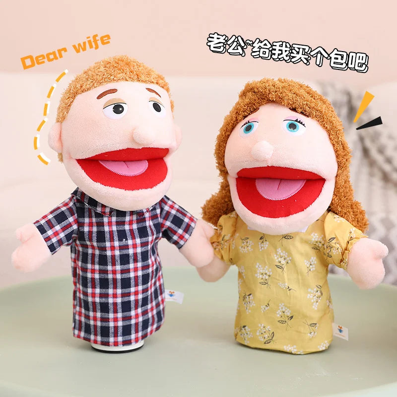 NIce 28cm-33cm Kids Plush Finger & Hand Puppet Popular Activity Boy Girl Role Play Bedtime Story Props Family Playing Toys Doll