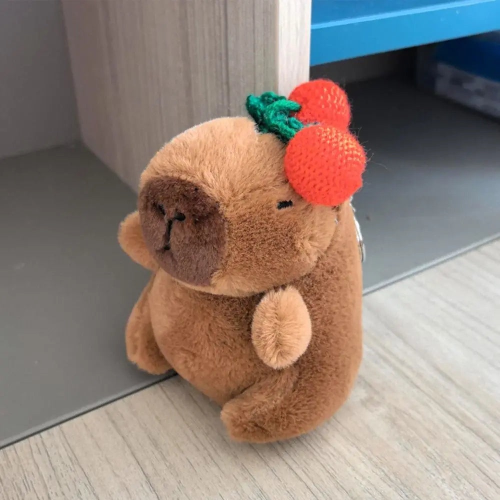 Capybara Plush Toy – Cute Winged Hoodie Stuffed Animal Keychain