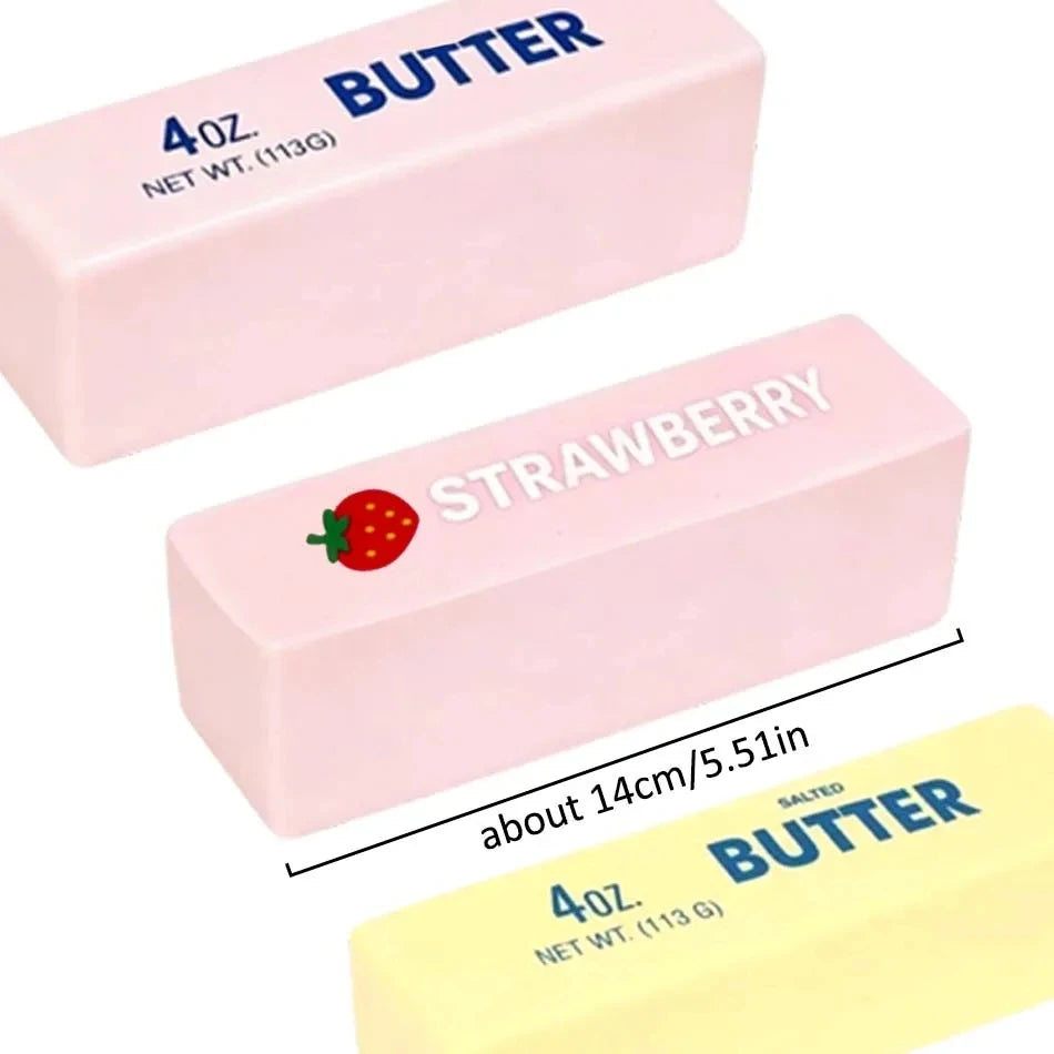 Butter-shaped slow-rising squishy stress relief fidget toy, soft squeeze toy gift